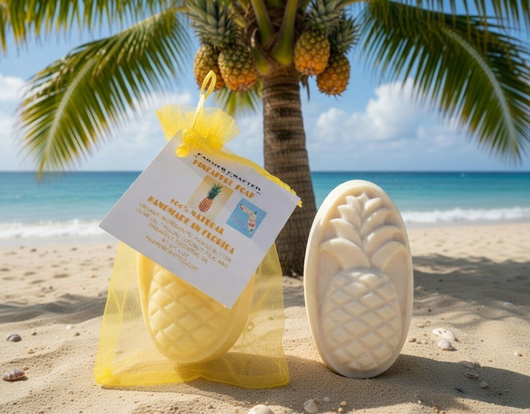 Pineapple Soap 100% organic Made in Florida