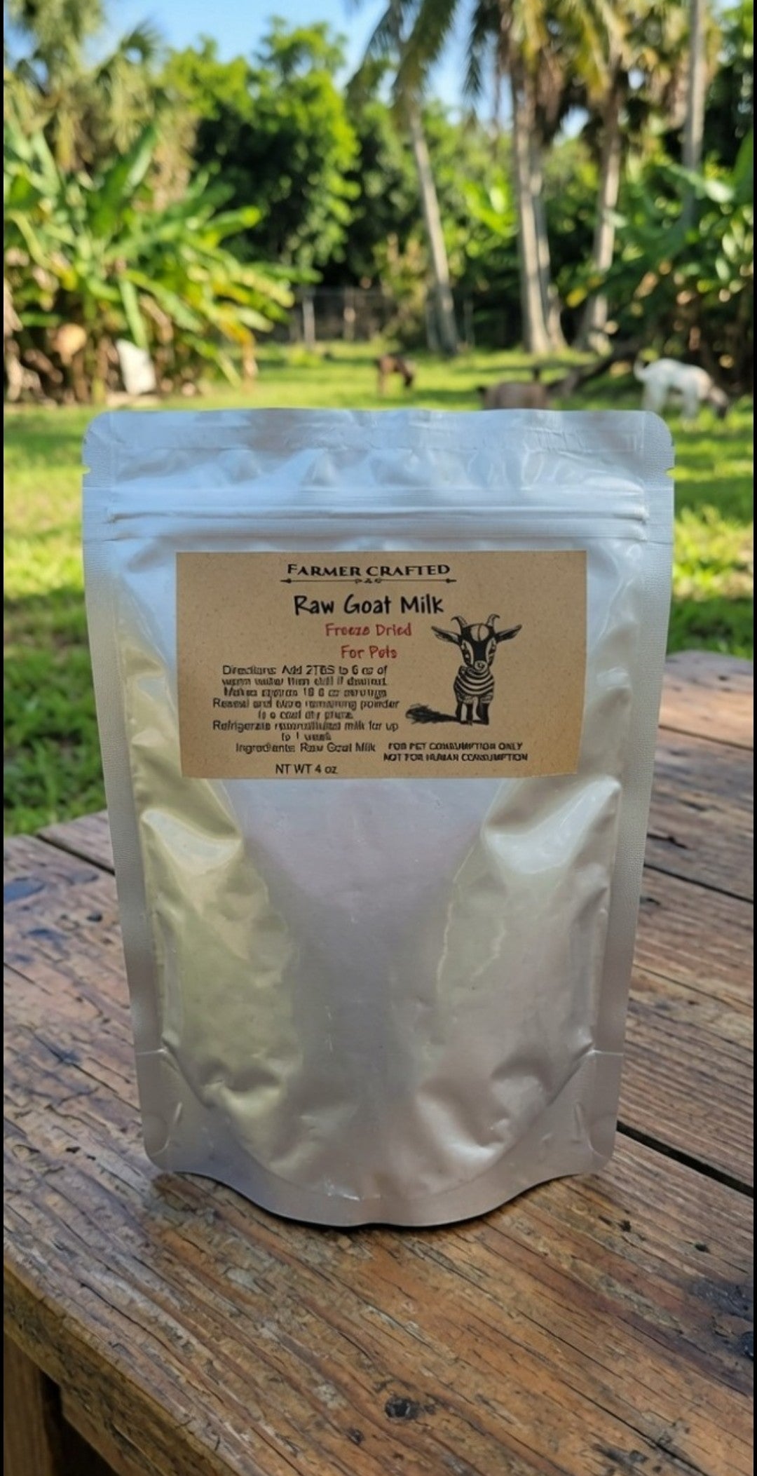 Raw Goat Milk Whole Full Fat Freeze Dried