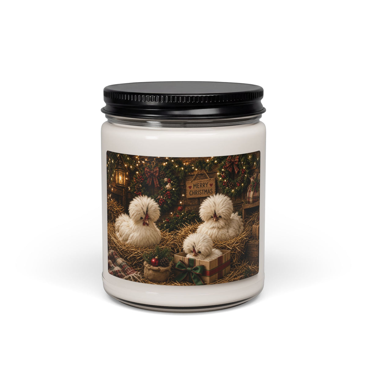 Christmas Polish Chicken Candle — 9oz Scented Soy Jar (Holiday Cozy Cabin Scents)