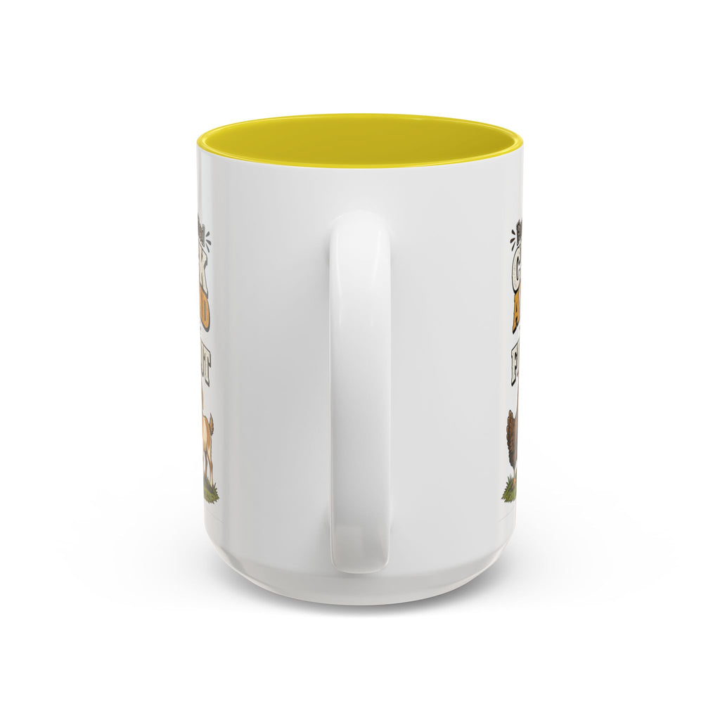 Farmer Crafted “Cluck Around and Find Out” Ceramic Accent Mug — Funny Chicken & Goat Farm Gift (11oz/15oz)