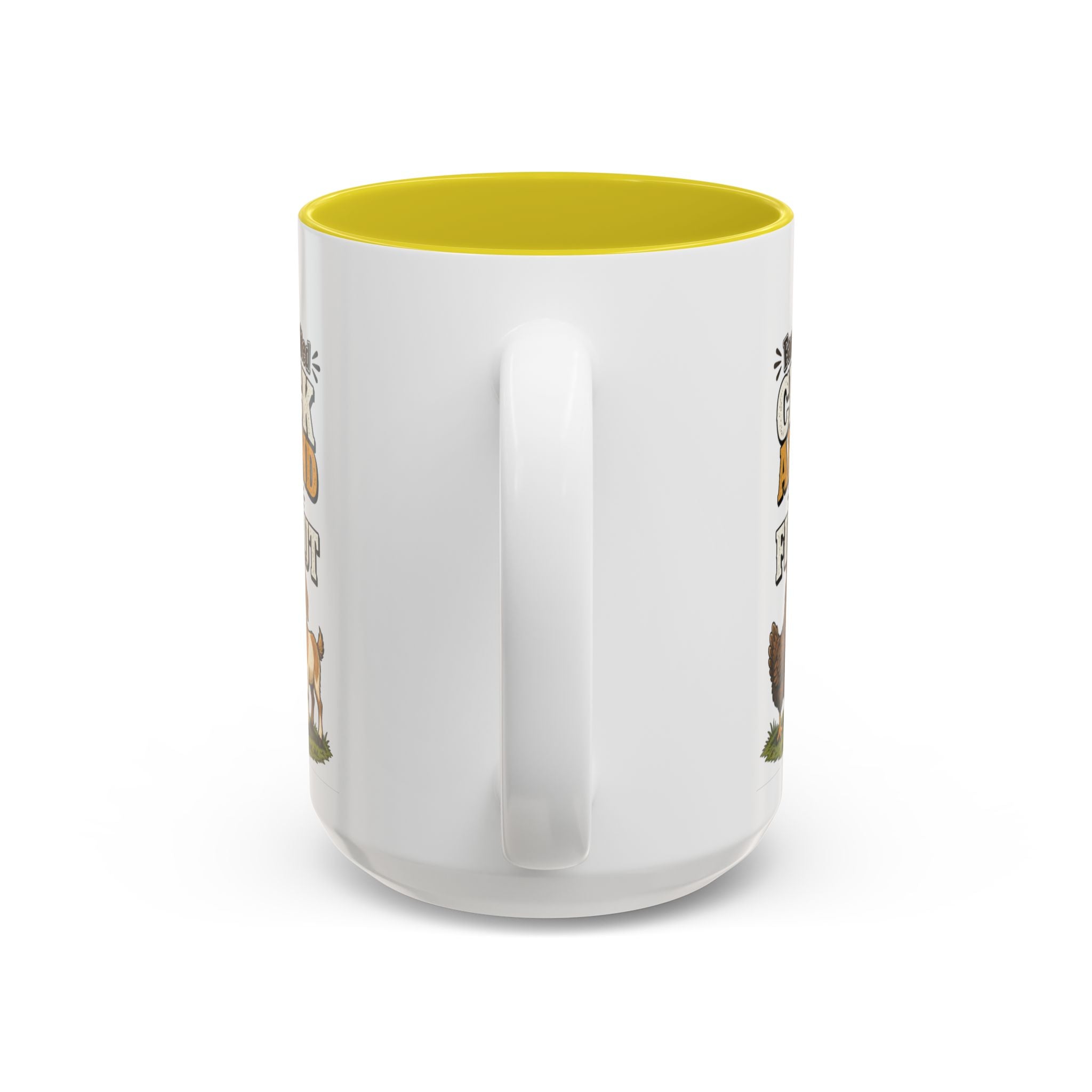 Farmer Crafted “Cluck Around and Find Out” Ceramic Accent Mug — Funny Chicken & Goat Farm Gift (11oz/15oz)