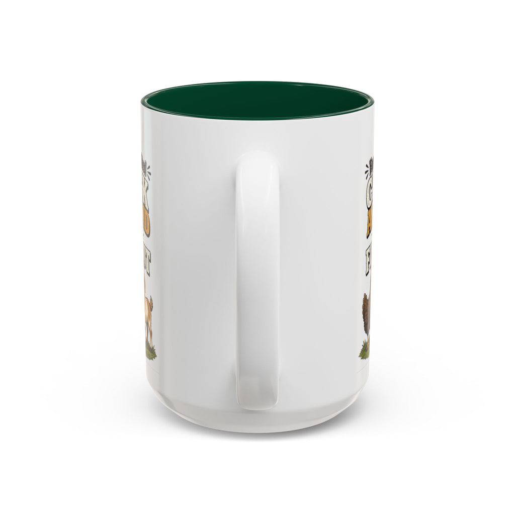 Farmer Crafted “Cluck Around and Find Out” Ceramic Accent Mug — Funny Chicken & Goat Farm Gift (11oz/15oz)