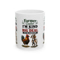 Rooster Farmhouse Mug "I'm kind of a big deal, in the barnyard" Ceramic Coffee Cup (11oz/15oz)