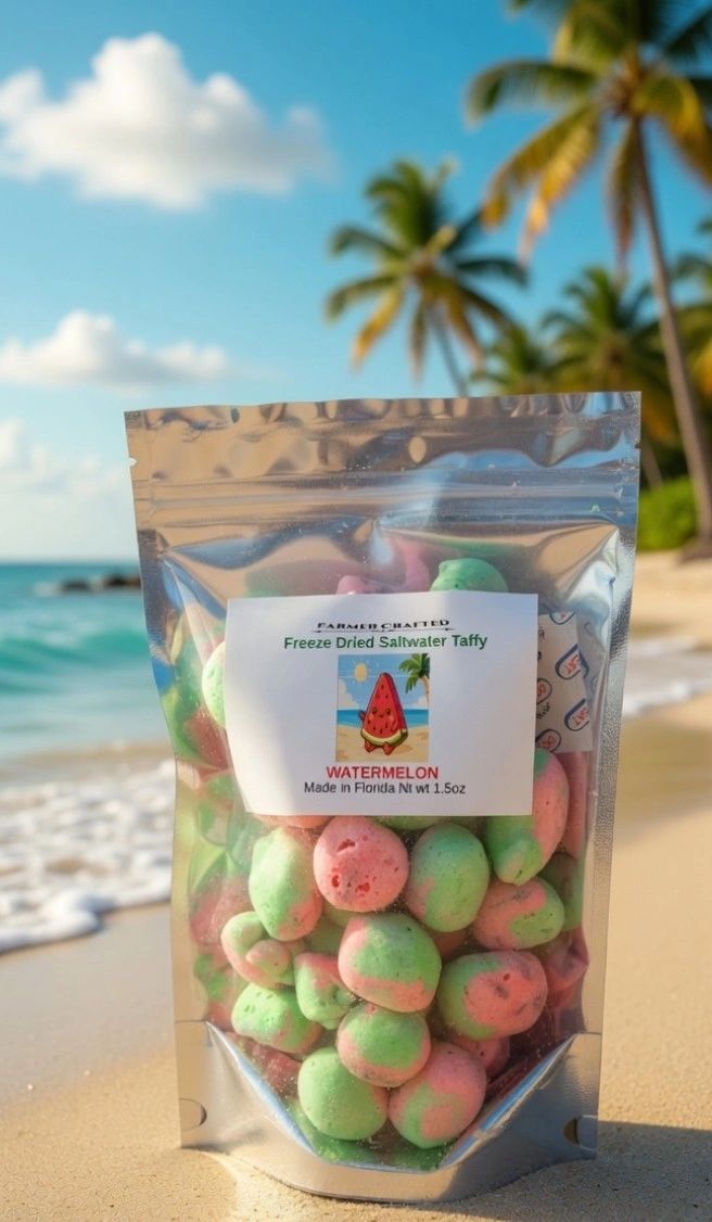 Freeze Dried Florida Saltwater Taffy - Watermelon